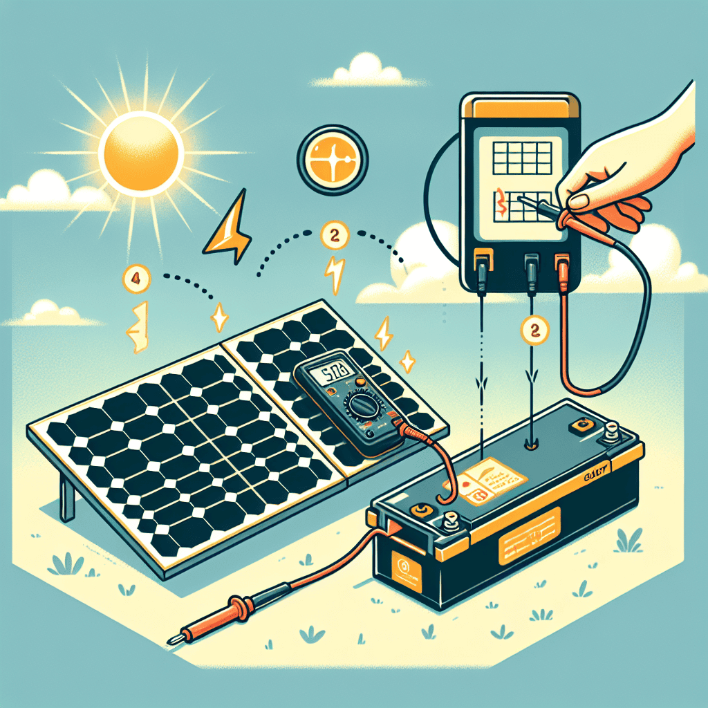 how to check if solar panel is charging battery